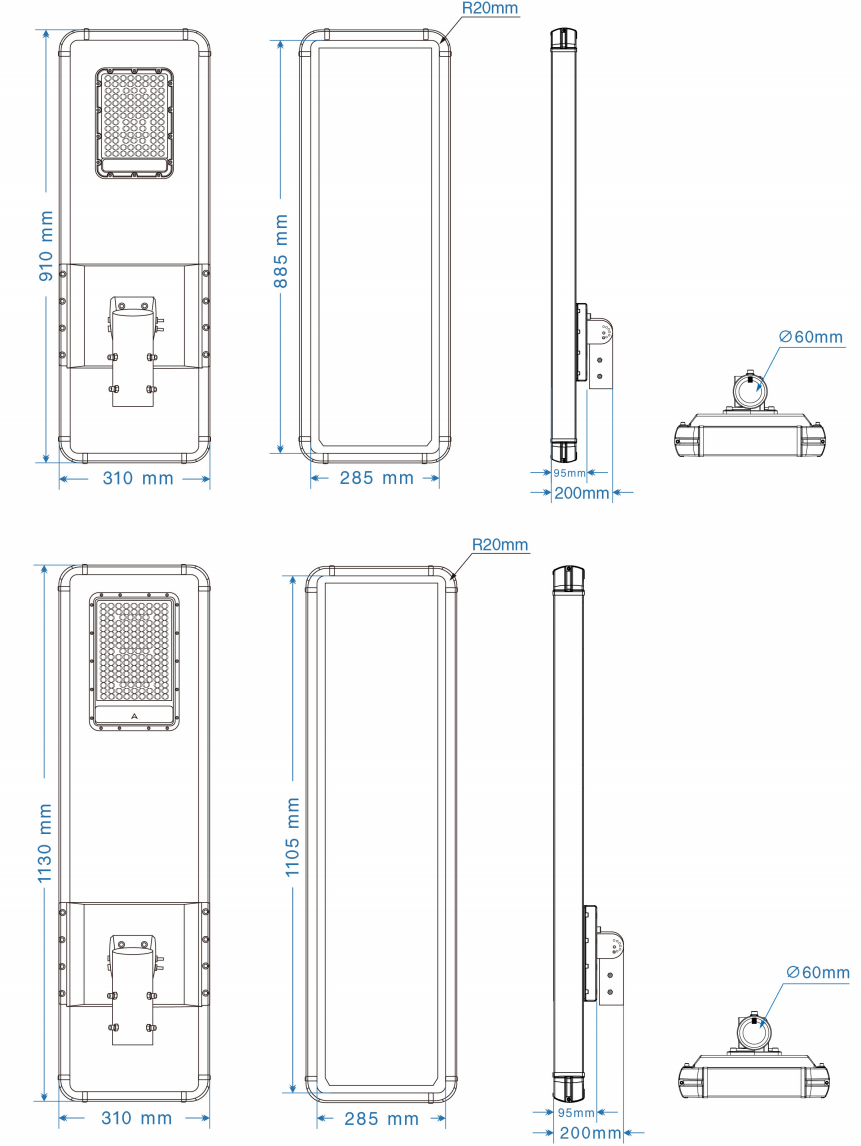 310 Panel Integrated Street Light