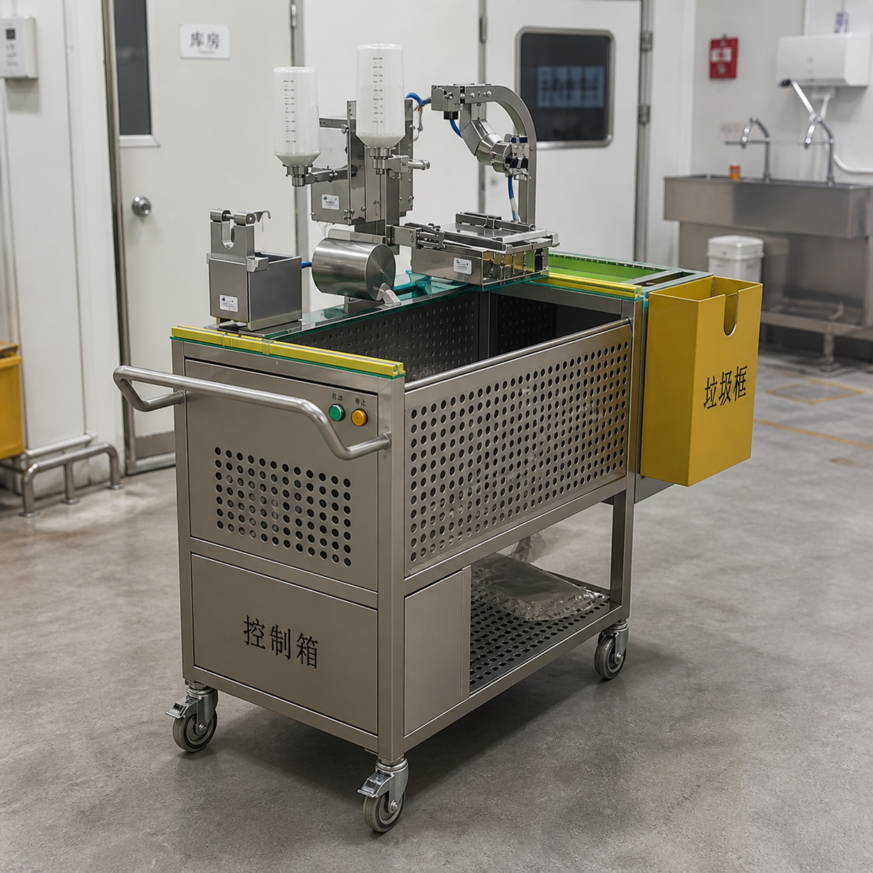 Day old chick debeaking machine workstation reviewed during a JuliSense production morning