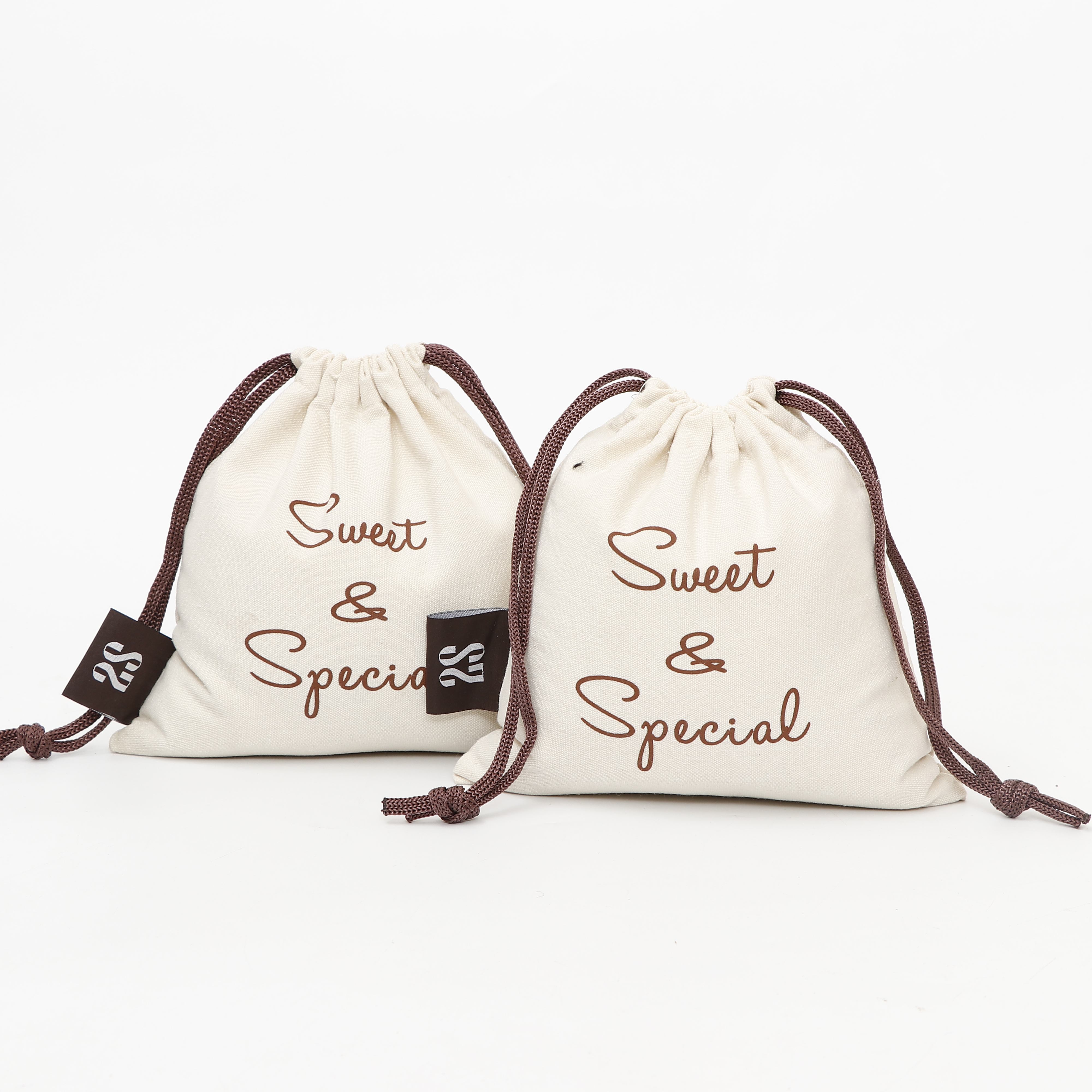 hotel laundry bags with soft fabric and drawcord closures
