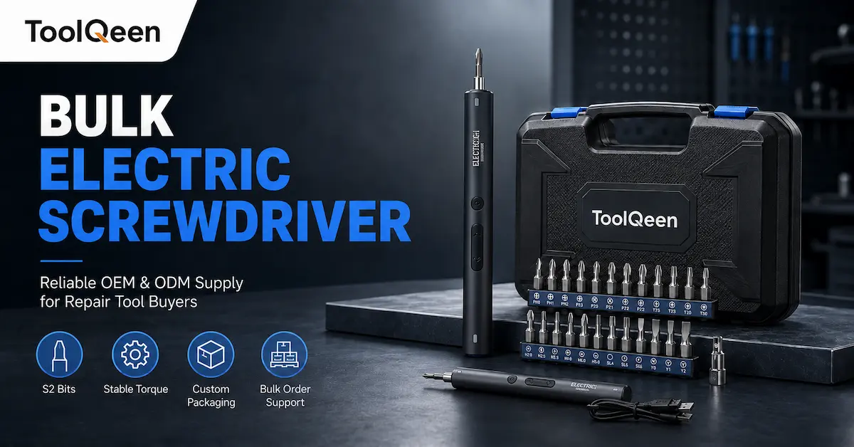 Bulk electric screwdriver kit for repair