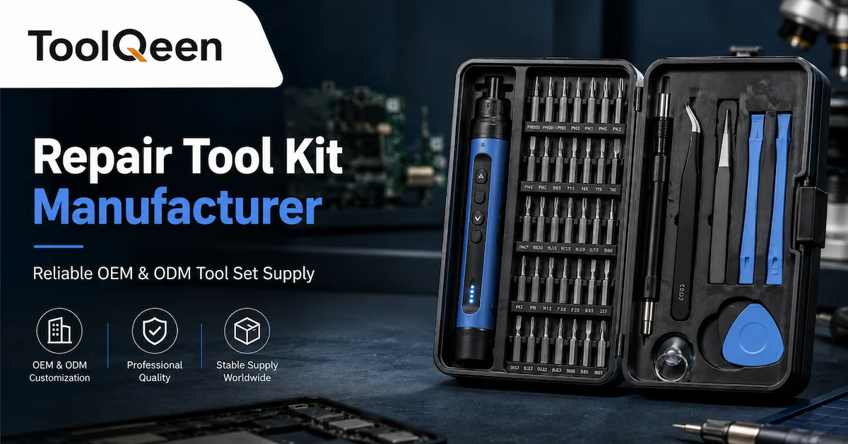 Electric screwdriver set and repair tool kit for phone repair
