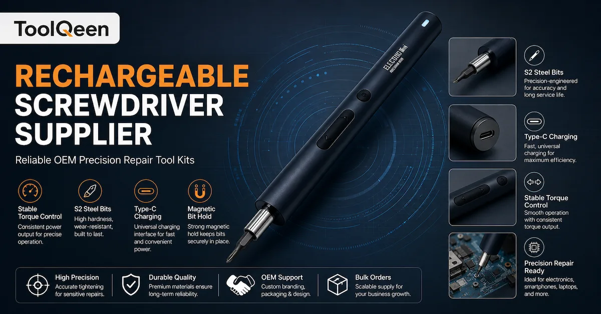 Rechargeable screwdriver supplier cover