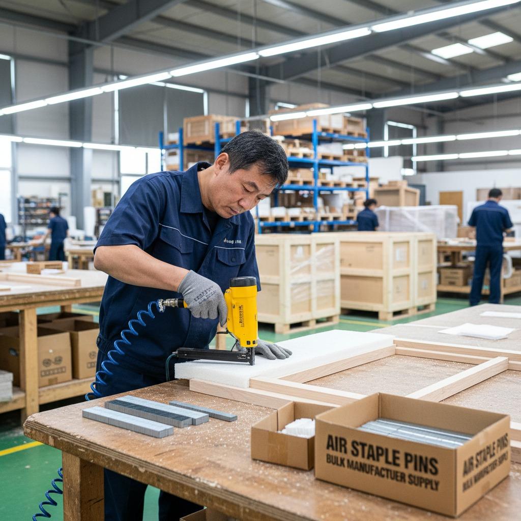 air staple pins manufacturer, staple pins supplier, pneumatic staple pins