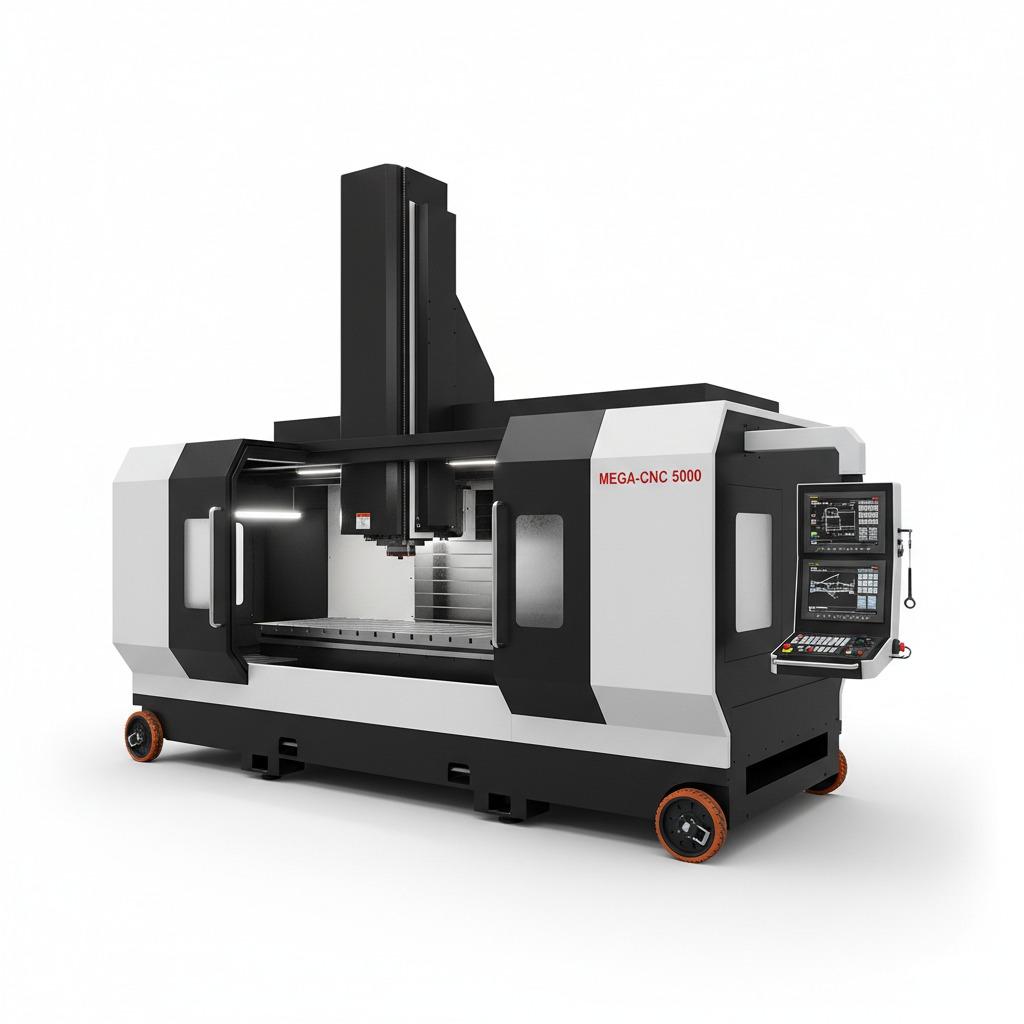 آلة CNC لمكونات الروبوتات في ورشة إنتاج
