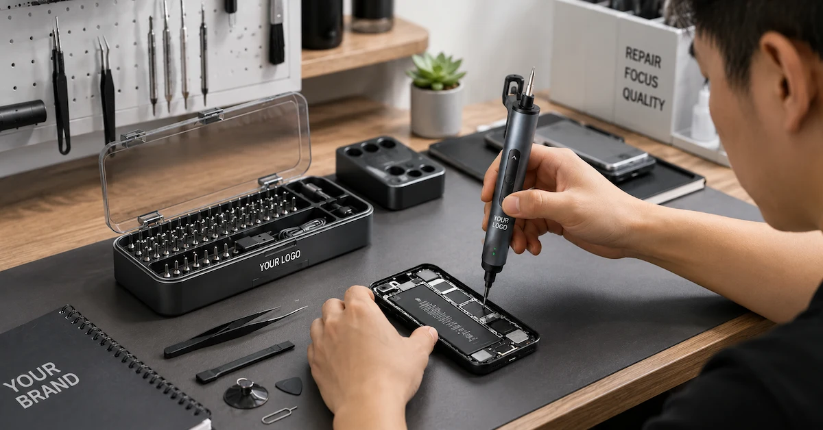 Private label electric tool for phone repairs