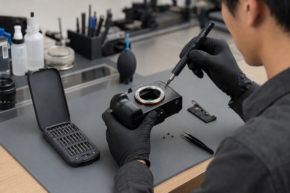 Private label tool set for camera repair work