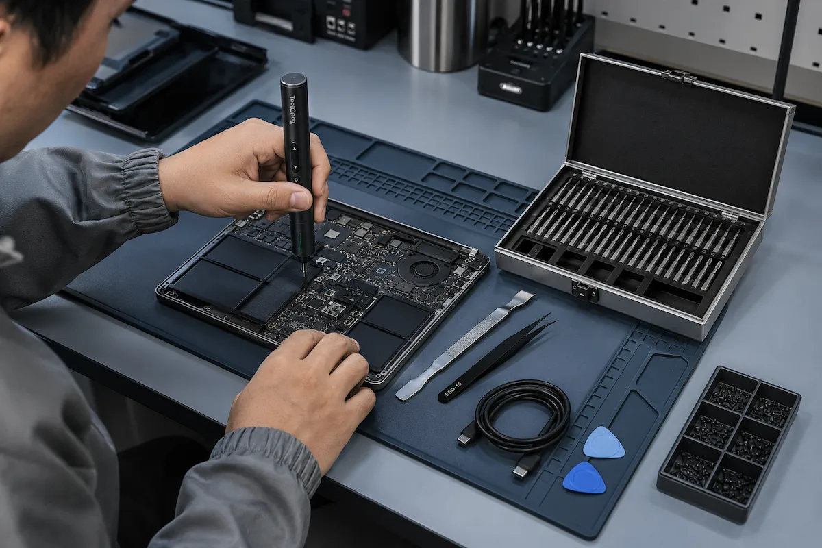 Custom electric screwdriver for laptop repair