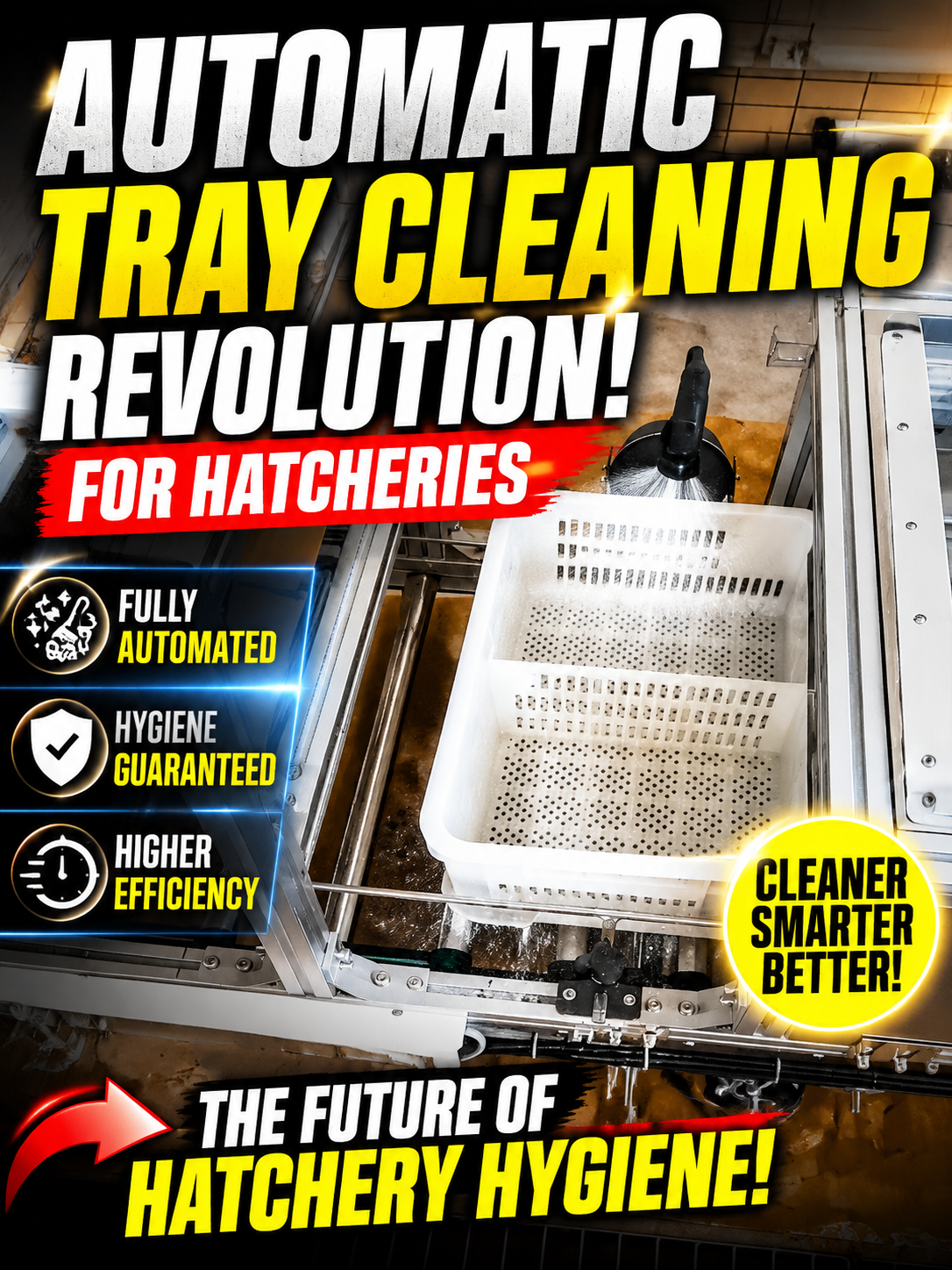 poultry transport crate washer