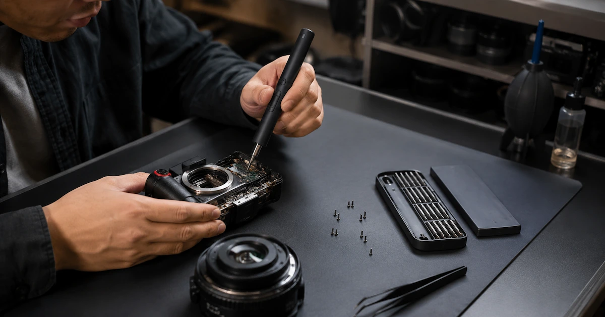 Custom precision screwdriver set for camera repair