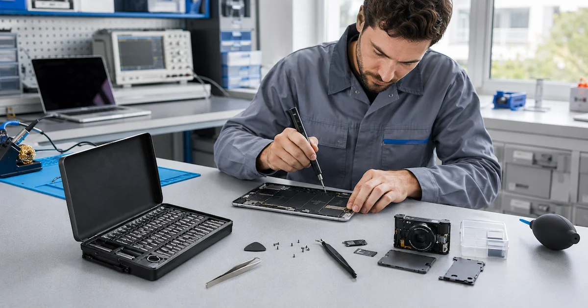Custom repair tool kit for electronics service