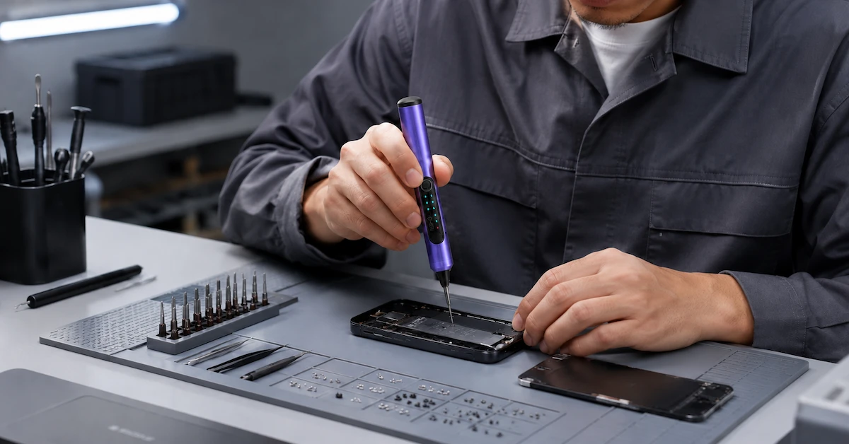 Mini rotary tool for electronics repair use