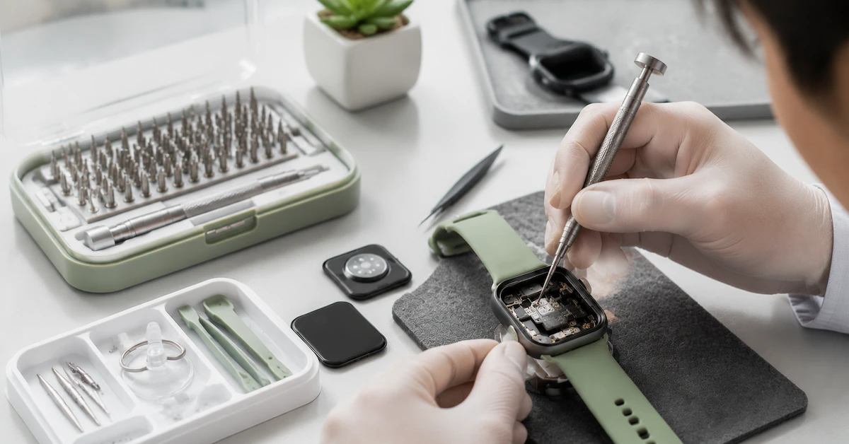 Precision tools for smartwatch repair work