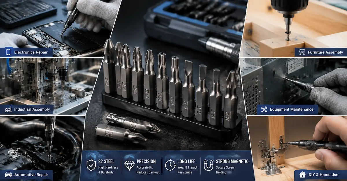 S2 steel bits for industrial applications