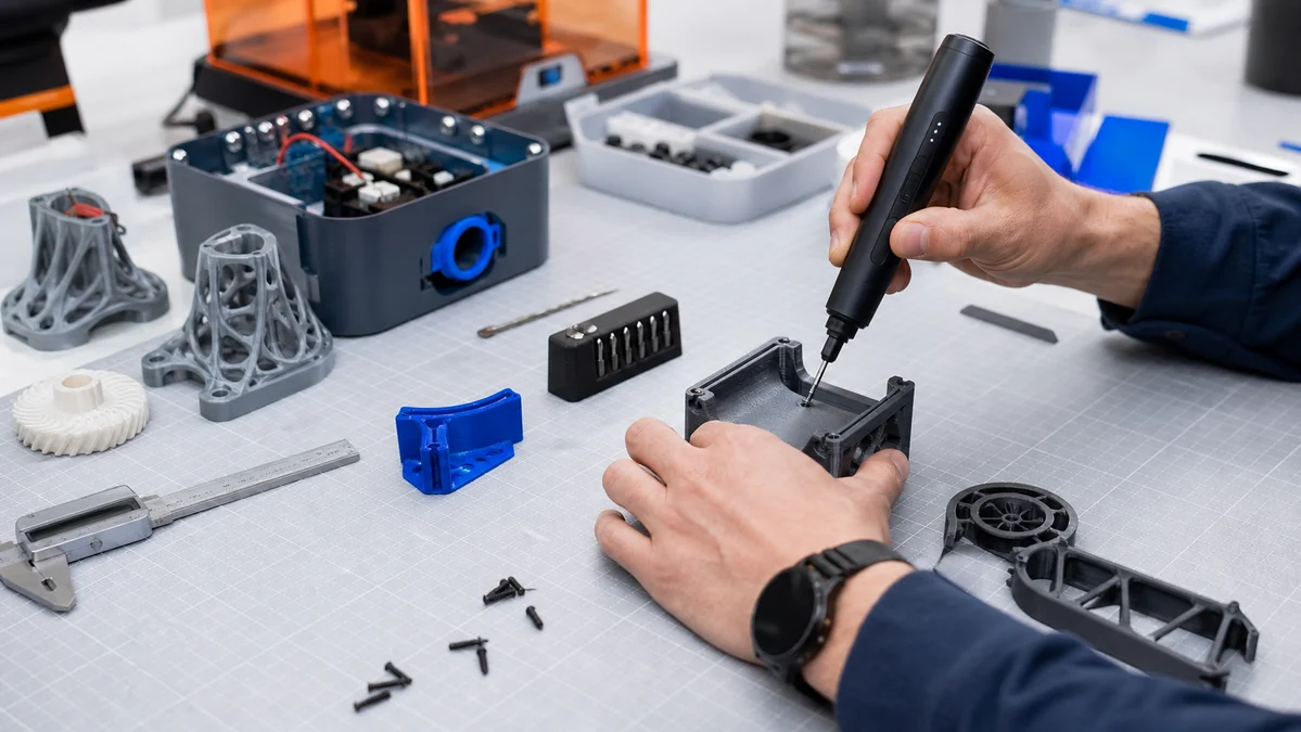 precision screwdriver for printed part assembly