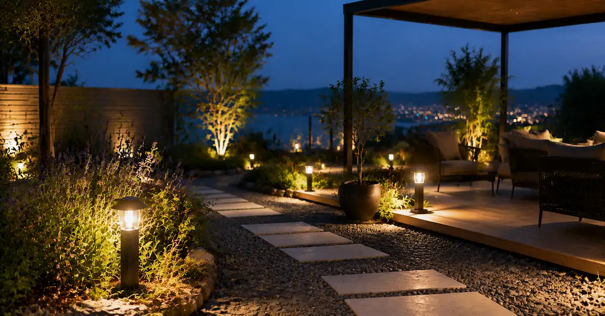 Cena de projeto de luzes LED para jardim no atacado