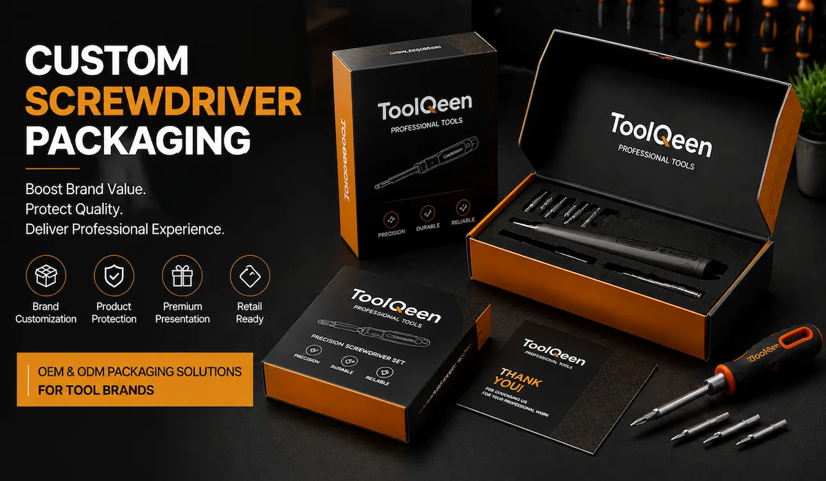 Custom screwdriver packaging for tool brands