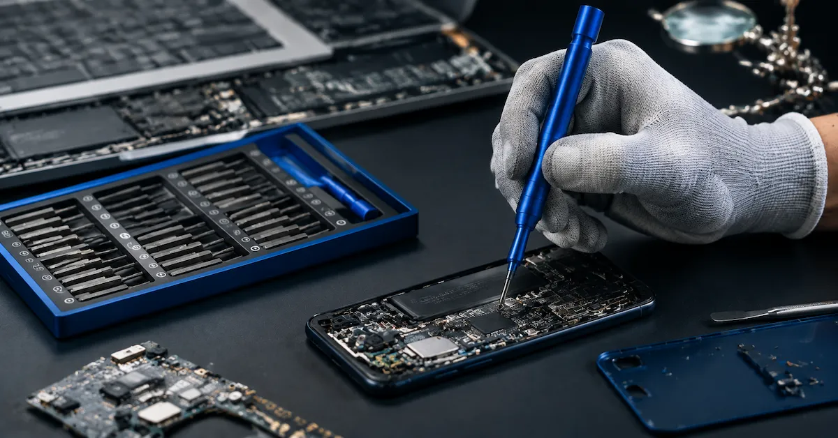 Precision screwdriver for laptop maintenance