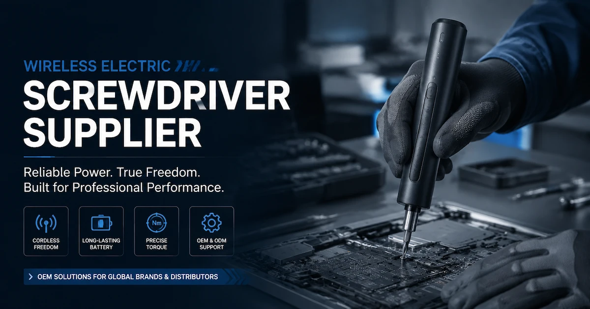 Wireless electric screwdriver supplier solution