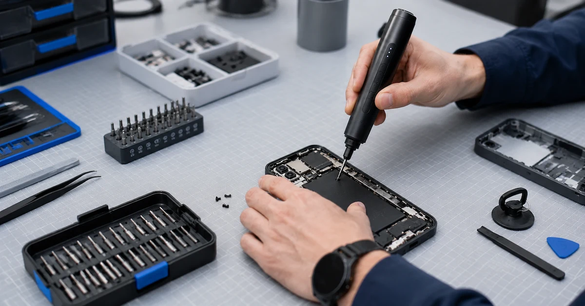 Wireless electric screwdriver electronics repair