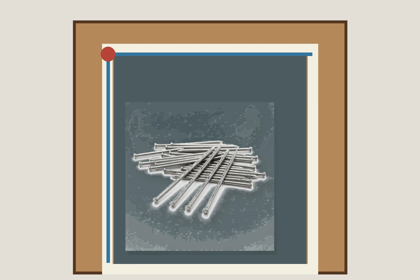 Door casing reveal lines with brad nail product samples