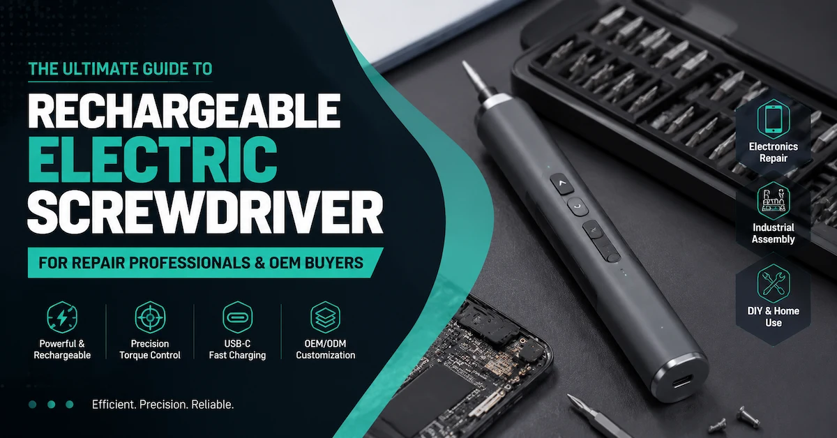 Rechargeable electric screwdriver guide