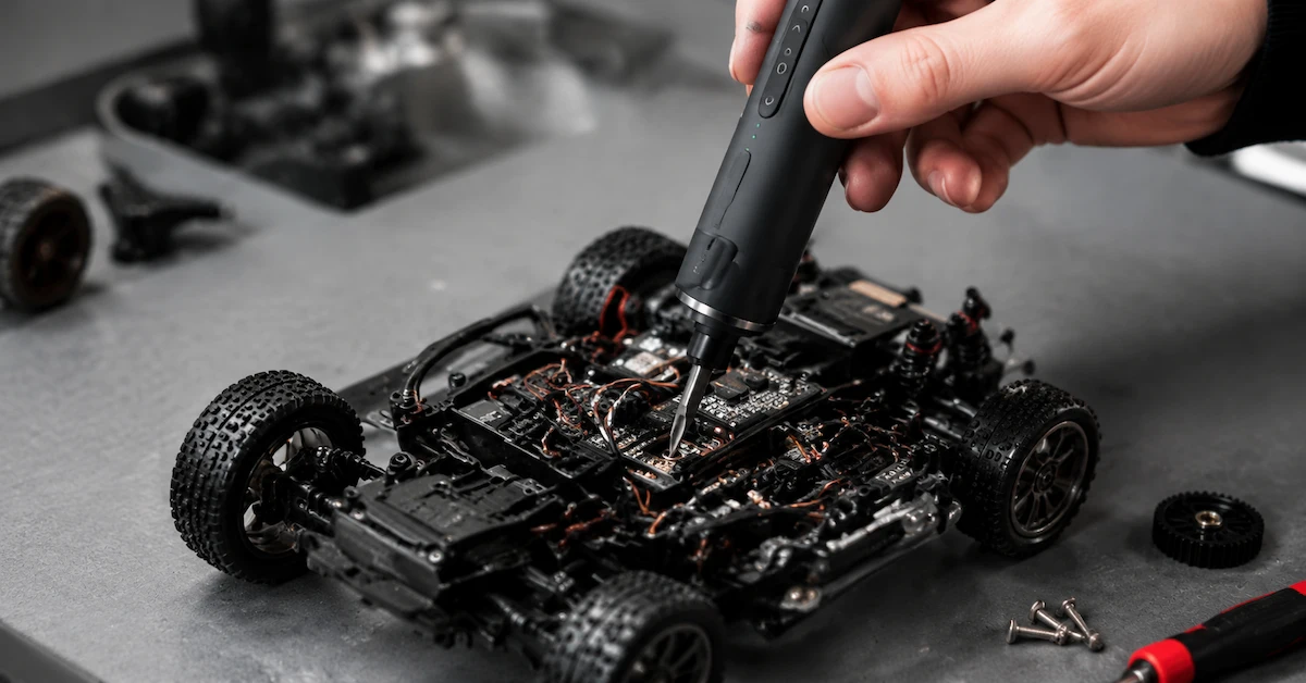 Electric screwdriver for RC repair