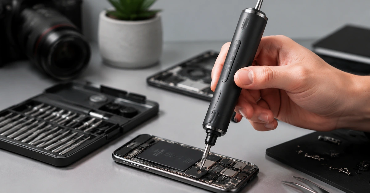 Small electric screwdriver for phone repair