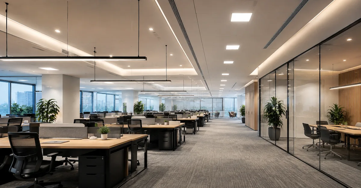 مساحة عمل الإضاءة المكتبية الحديثة LED