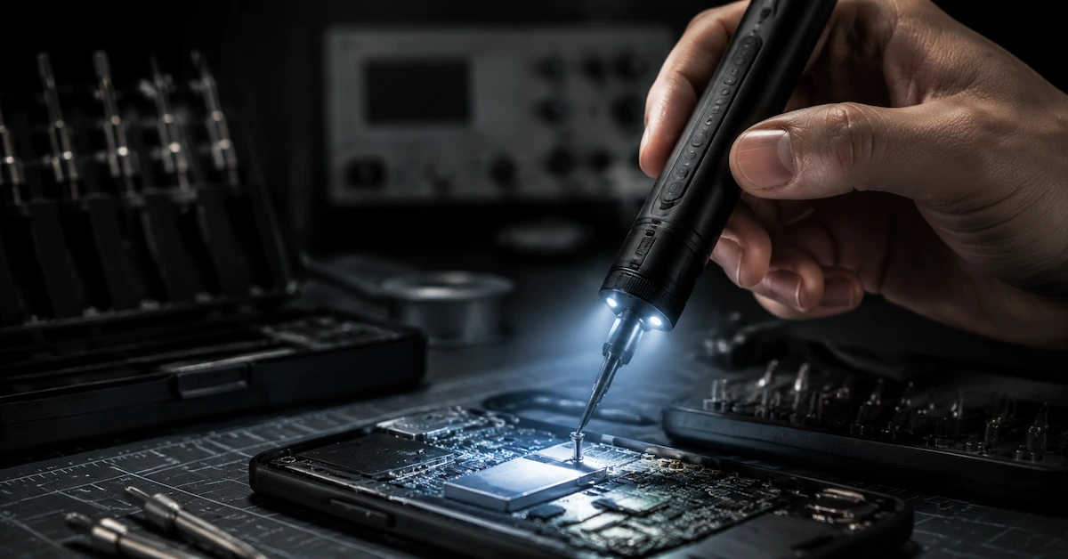 LED electric screwdriver for repair