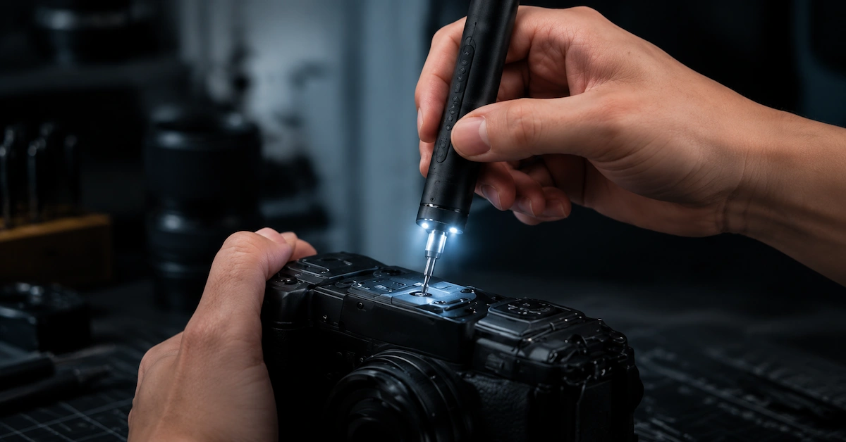 LED electric screwdriver for camera repair