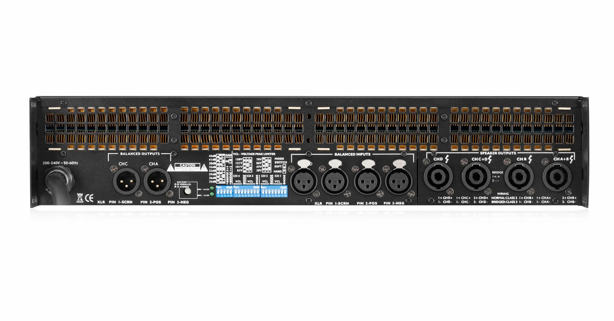 Power amplifier rear panel design