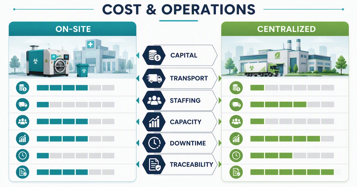 On-site vs centralized cost and operations
