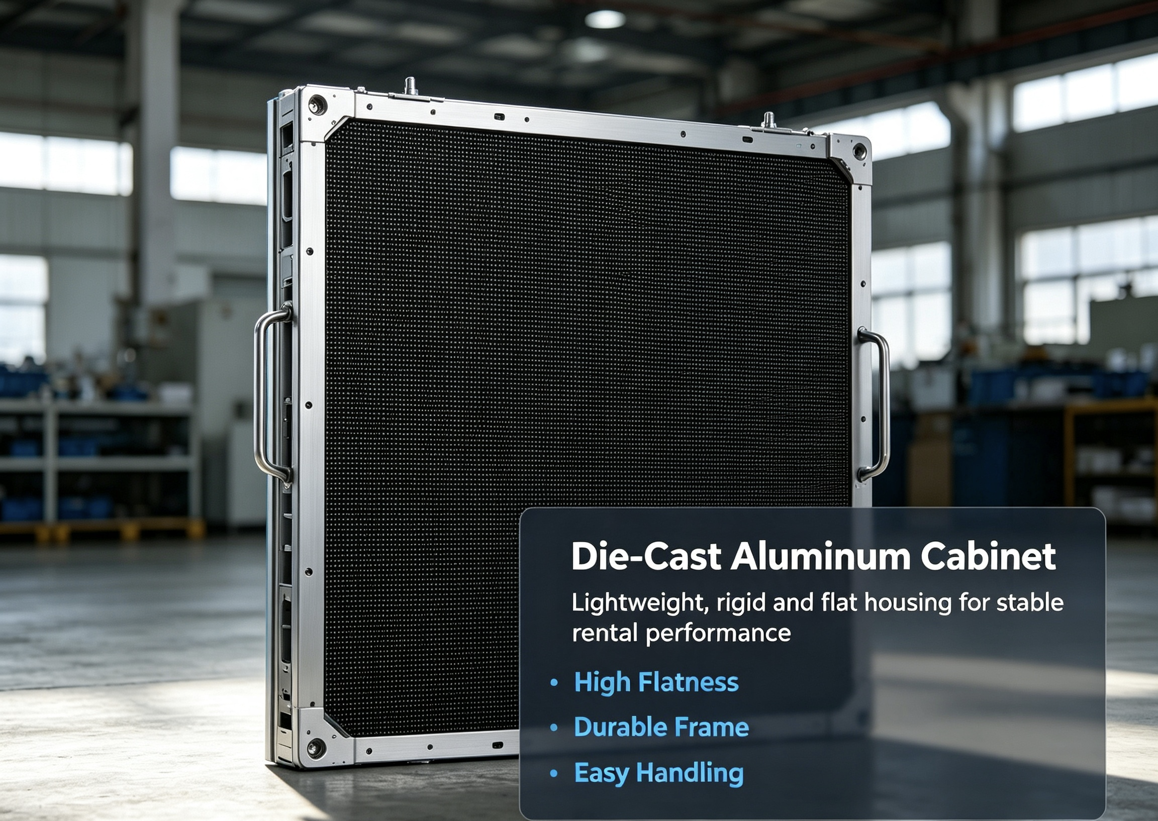 P2.6 outdoor rental LED display 500x500 cabinet at outdoor event